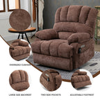 Fauteuil inclinable électrique Chenille avec massage thermique, USB, inclinaison maximale de 155°