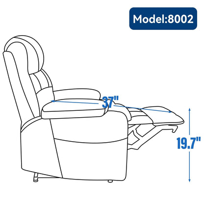 Fauteuil inclinable électrique Chenille avec massage, chauffage et porte-gobelets