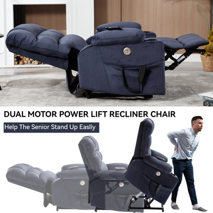Fauteuil inclinable électrique Chenille avec massage, chauffage et porte-gobelets