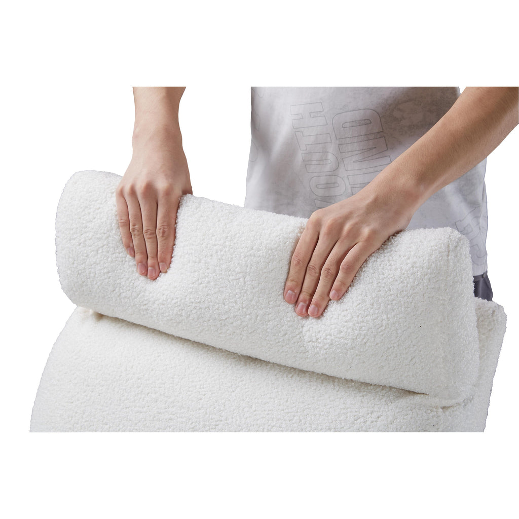Fauteuil inclinable manuel pivotant à 360°, rembourré en chenille, avec coussin épais et poches latérales