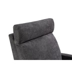 Fauteuil inclinable manuel pivotant à 360°, rembourré en chenille, avec coussin épais et poches latérales