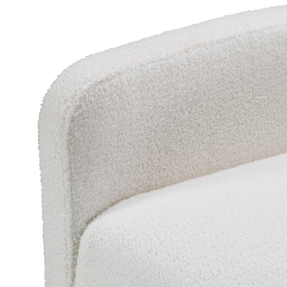 Fauteuil inclinable manuel pivotant à 360°, rembourré en chenille, avec coussin épais et poches latérales