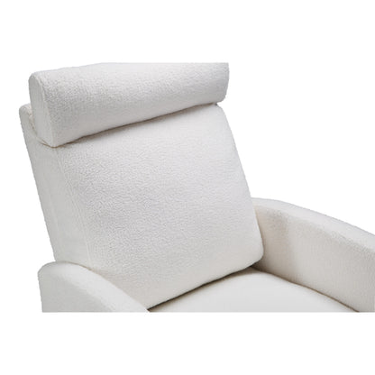 Fauteuil inclinable manuel pivotant à 360°, rembourré en chenille, avec coussin épais et poches latérales