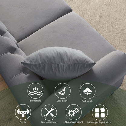 Canapé Chesterfield 3 places capitonné avec accoudoirs roulés et clous décoratifs