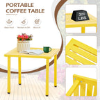 Ensemble de patio extérieur, table et chaises de bistrot en fer résistant aux intempéries, dossier à motif floral, gain de place (vert/bleu/jaune/noir)
