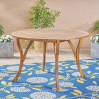 Ensemble de salle à manger d'extérieur Chilton 5 pièces en bois d'acacia et osier par Christopher Knight Home