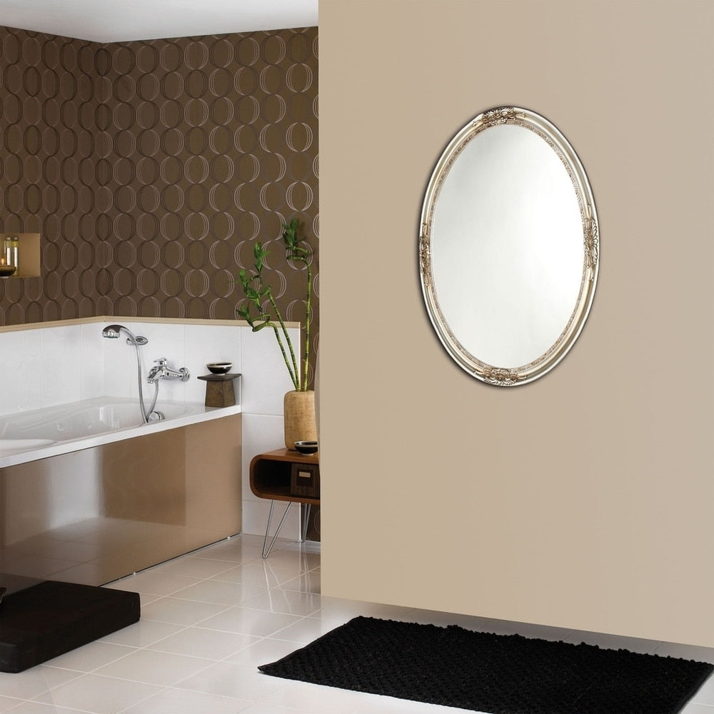 Miroir ovale Chloé en argent antique