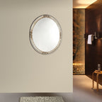 Miroir ovale Chloé en argent antique