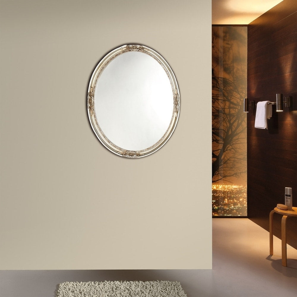 Miroir ovale Chloé en argent antique