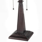 Lampe de table à 2 lumières style Tiffany Mission Design