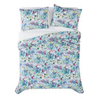 Parure de lit 3 pièces Christian Siriano NY Dahlia à motif floral aquarelle