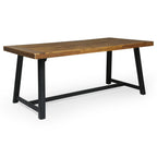Christopher Knight Home - Ensemble de salle à manger d'extérieur Emma en bois et résine, 7 pièces