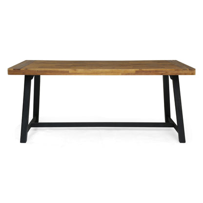 Christopher Knight Home - Ensemble de salle à manger d'extérieur Emma en bois et résine, 7 pièces
