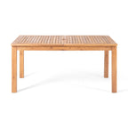Christopher Knight Home - Ensemble de salle à manger extensible Hampton 7 pièces en bois d'acacia avec trou pour parasol