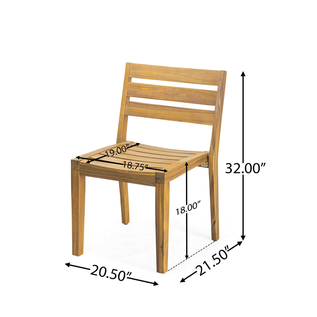Christopher Knight Home - Ensemble de salle à manger extensible Hampton 7 pièces en bois d'acacia avec trou pour parasol