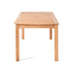 Christopher Knight Home - Ensemble de salle à manger extensible Hampton 7 pièces en bois d'acacia avec trou pour parasol