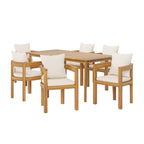 Christopher Knight Home - Ensemble de salle à manger d'extérieur Porter en bois d'acacia 7 pièces