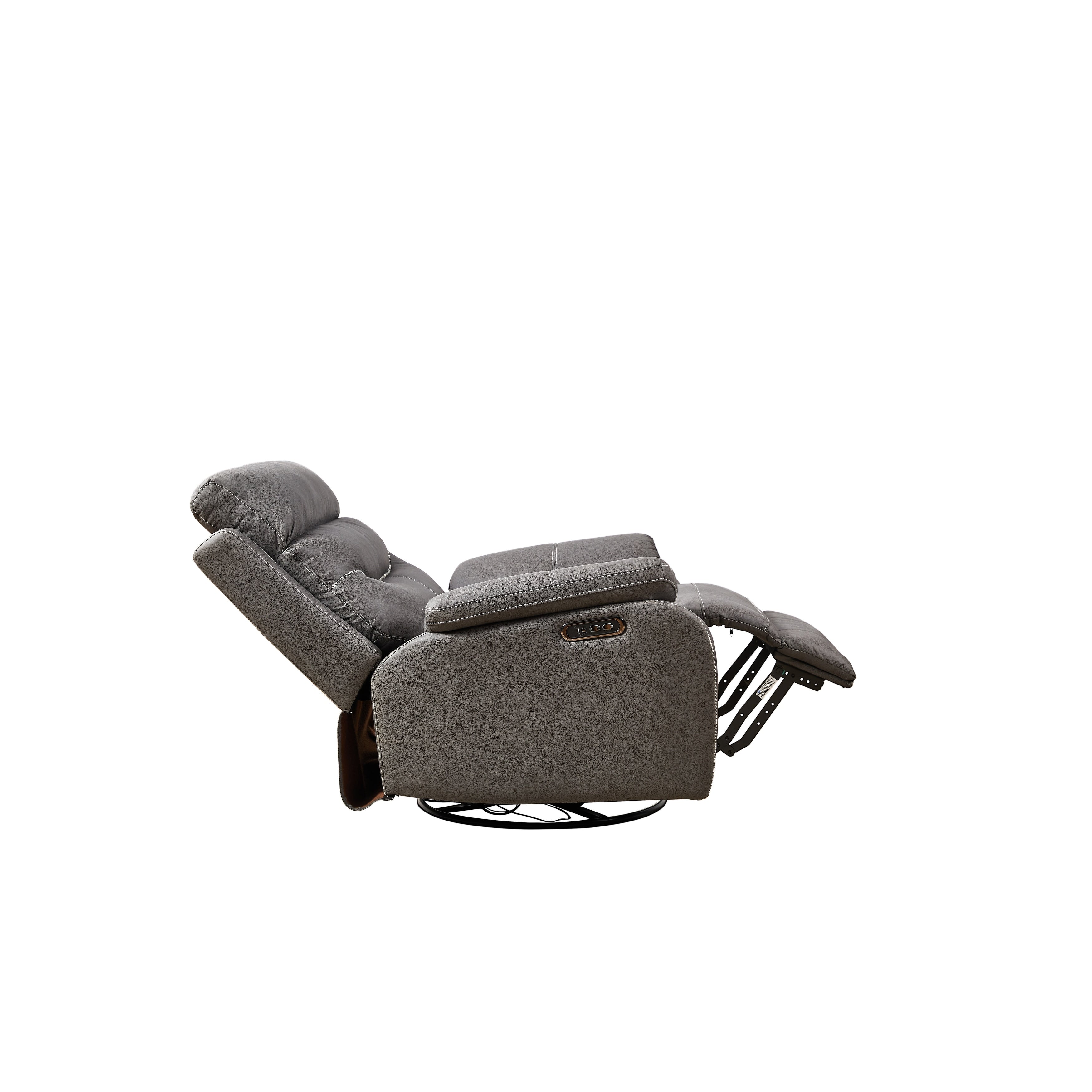 Christopher Knight Home - Fauteuil inclinable pivotant à bascule Liyasi à double moteur OKIN avec position infinie, appui-tête électrique et chargement USB