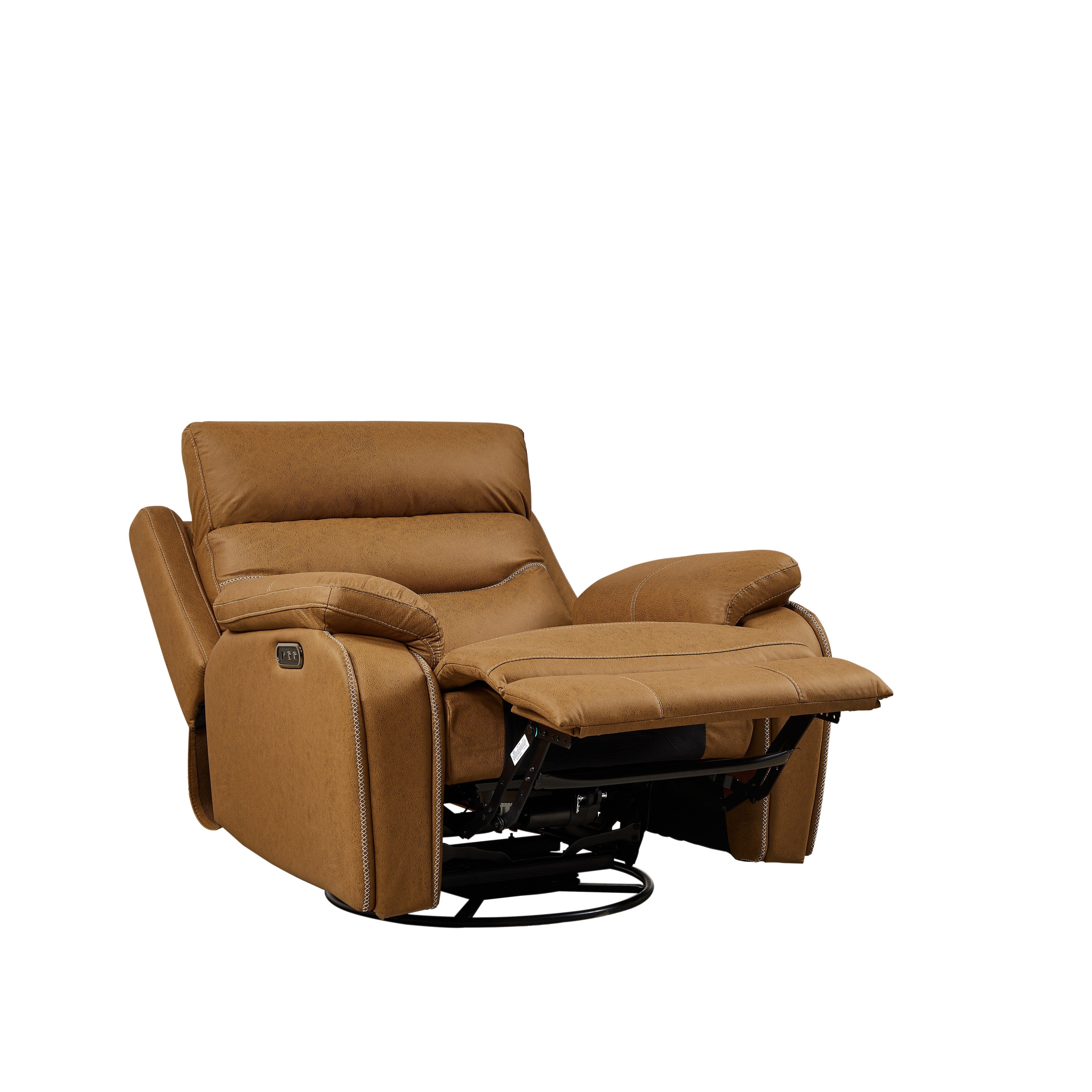 Christopher Knight Home - Fauteuil inclinable pivotant à bascule Liyasi à double moteur OKIN avec position infinie, appui-tête électrique et chargement USB