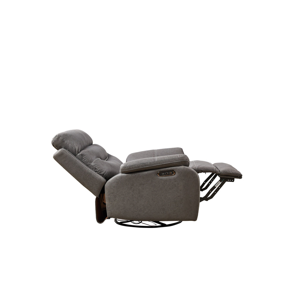 Christopher Knight Home - Fauteuil inclinable pivotant à bascule Liyasi à double moteur OKIN avec position infinie, appui-tête électrique et chargement USB