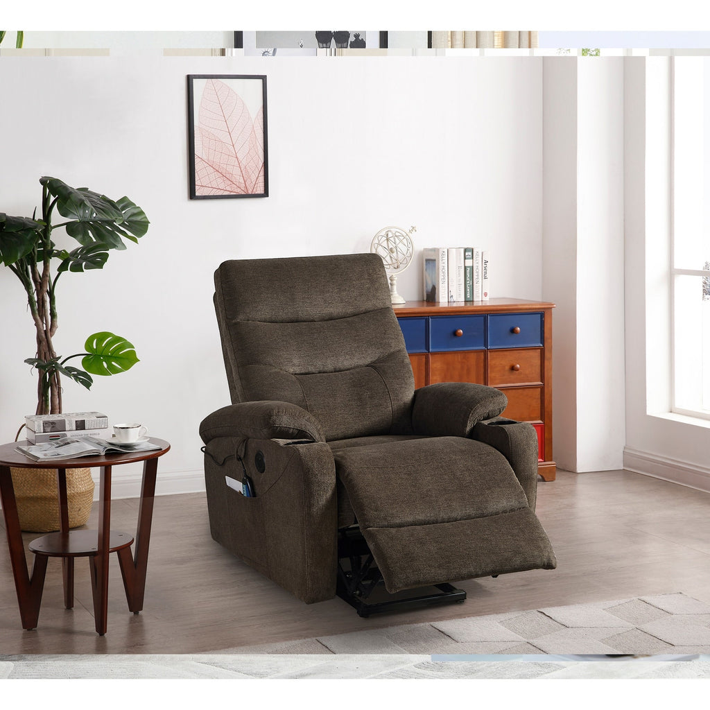Christopher Knight Home - Fauteuil inclinable électrique Liyasi avec massage, chauffage et fonctionnalités pratiques