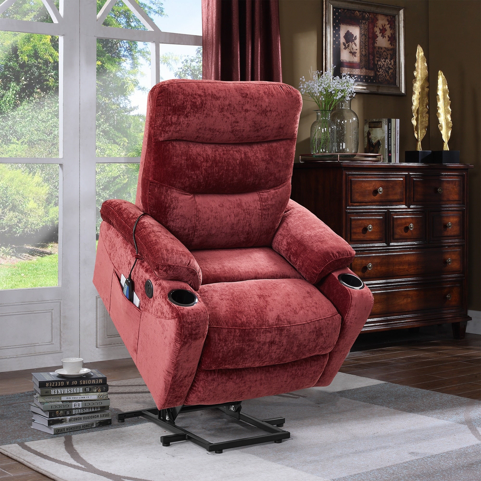 Christopher Knight Home - Fauteuil inclinable électrique Liyasi avec massage, chauffage et fonctionnalités pratiques