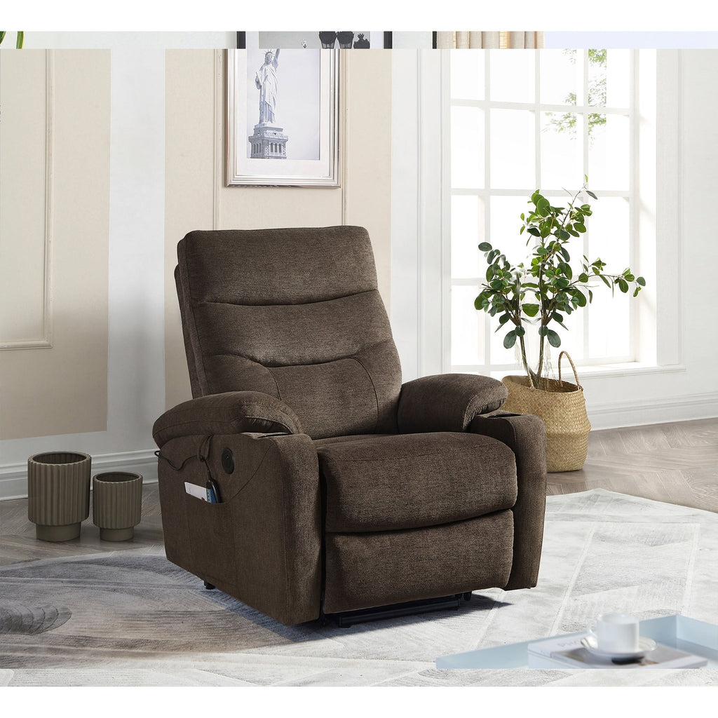 Christopher Knight Home - Fauteuil inclinable électrique Liyasi avec massage, chauffage et fonctionnalités pratiques