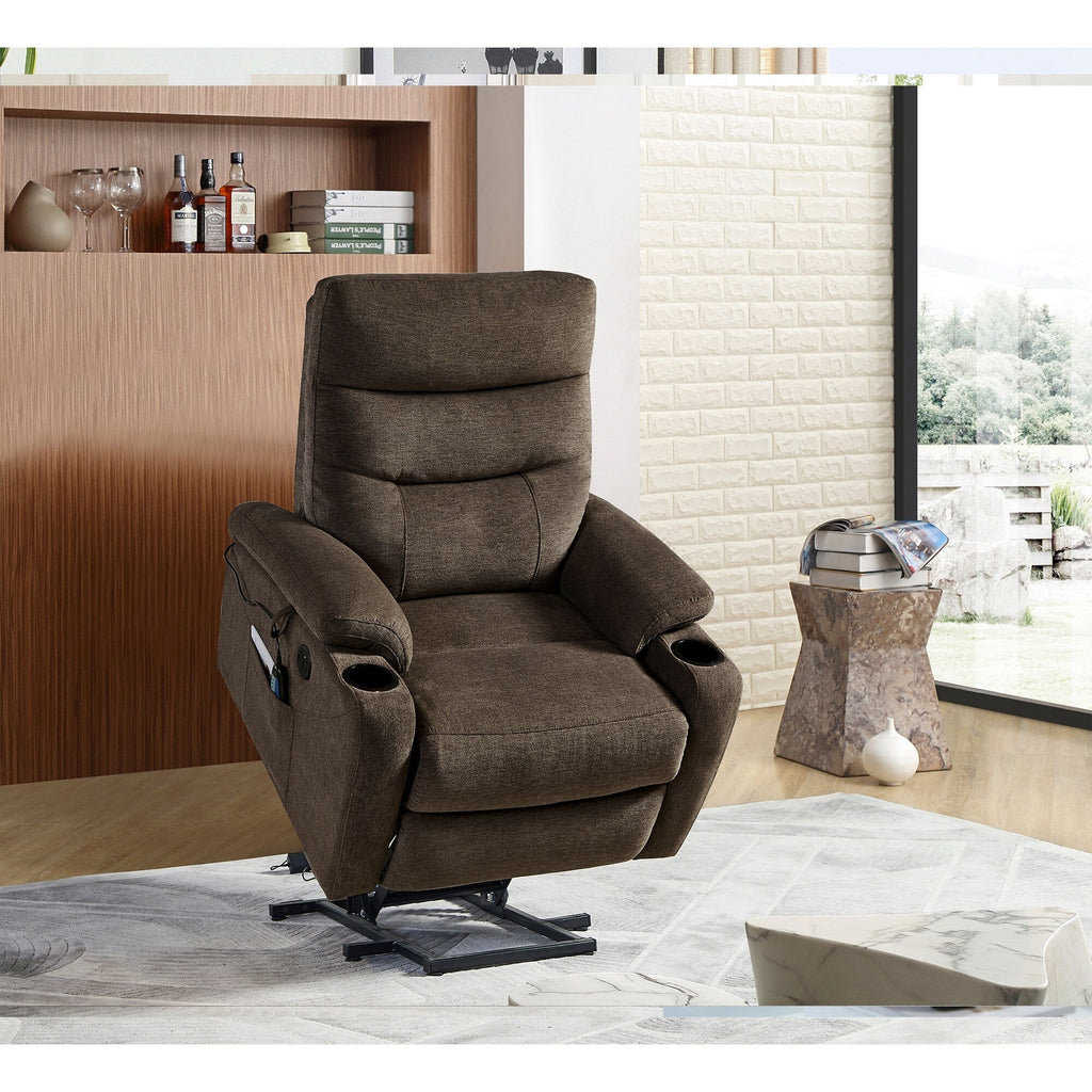 Christopher Knight Home - Fauteuil inclinable électrique Liyasi avec massage, chauffage et fonctionnalités pratiques