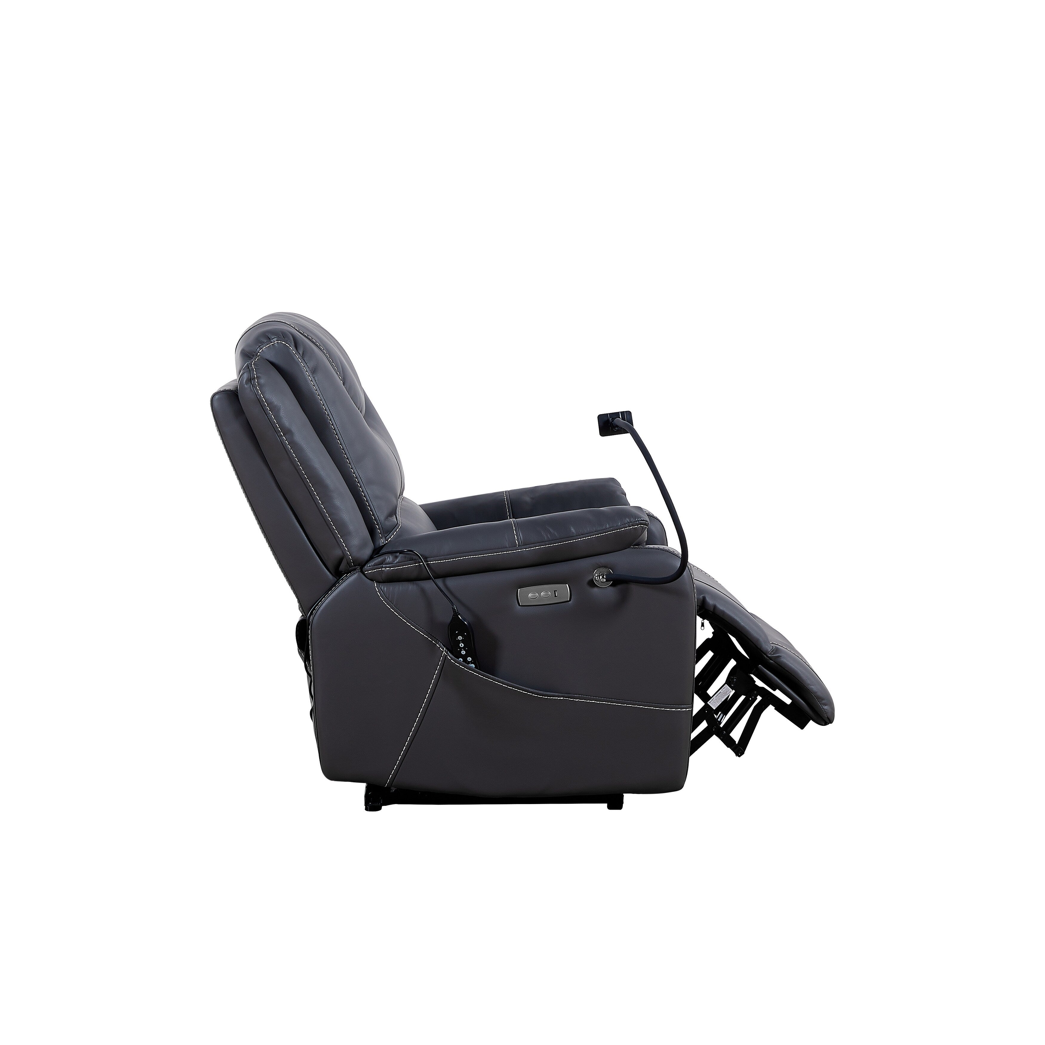 Christopher Knight Home - Fauteuil inclinable électrique Liyasi Zero Gravity avec massage, chauffage, chargement USB et support pour téléphone