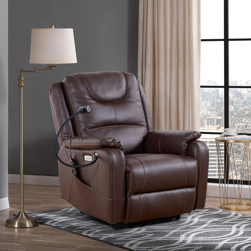 Christopher Knight Home - Fauteuil inclinable électrique Liyasi Zero Gravity avec massage, chauffage, chargement USB et support pour téléphone