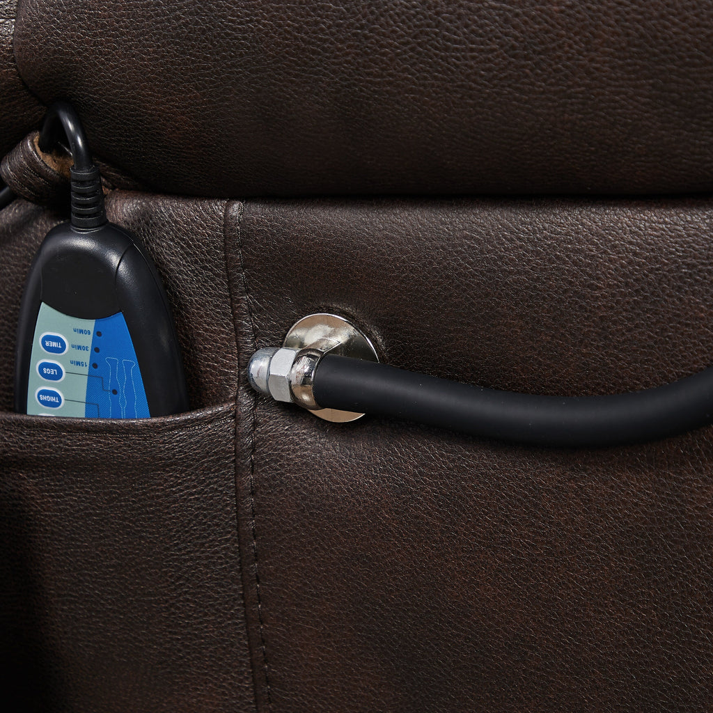 Christopher Knight Home - Fauteuil inclinable électrique avec deux moteurs, massage, chauffage, porte-gobelets et support de téléphone réglable
