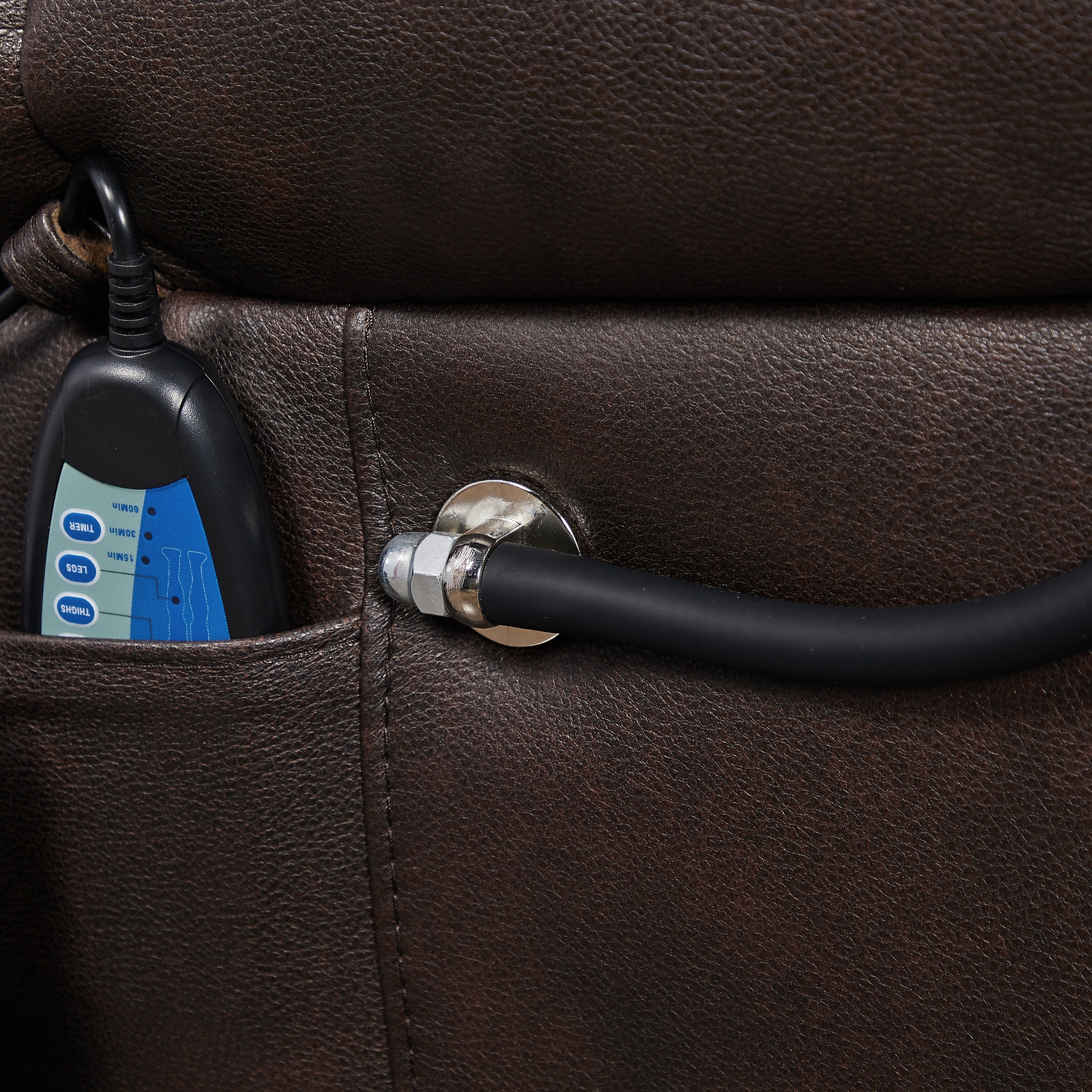 Christopher Knight Home - Fauteuil inclinable électrique avec deux moteurs, massage, chauffage, porte-gobelets et support de téléphone réglable
