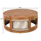 Christopher Knight Home - Ensemble de conversation d'extérieur Sophia 4 pièces en bois d'acacia