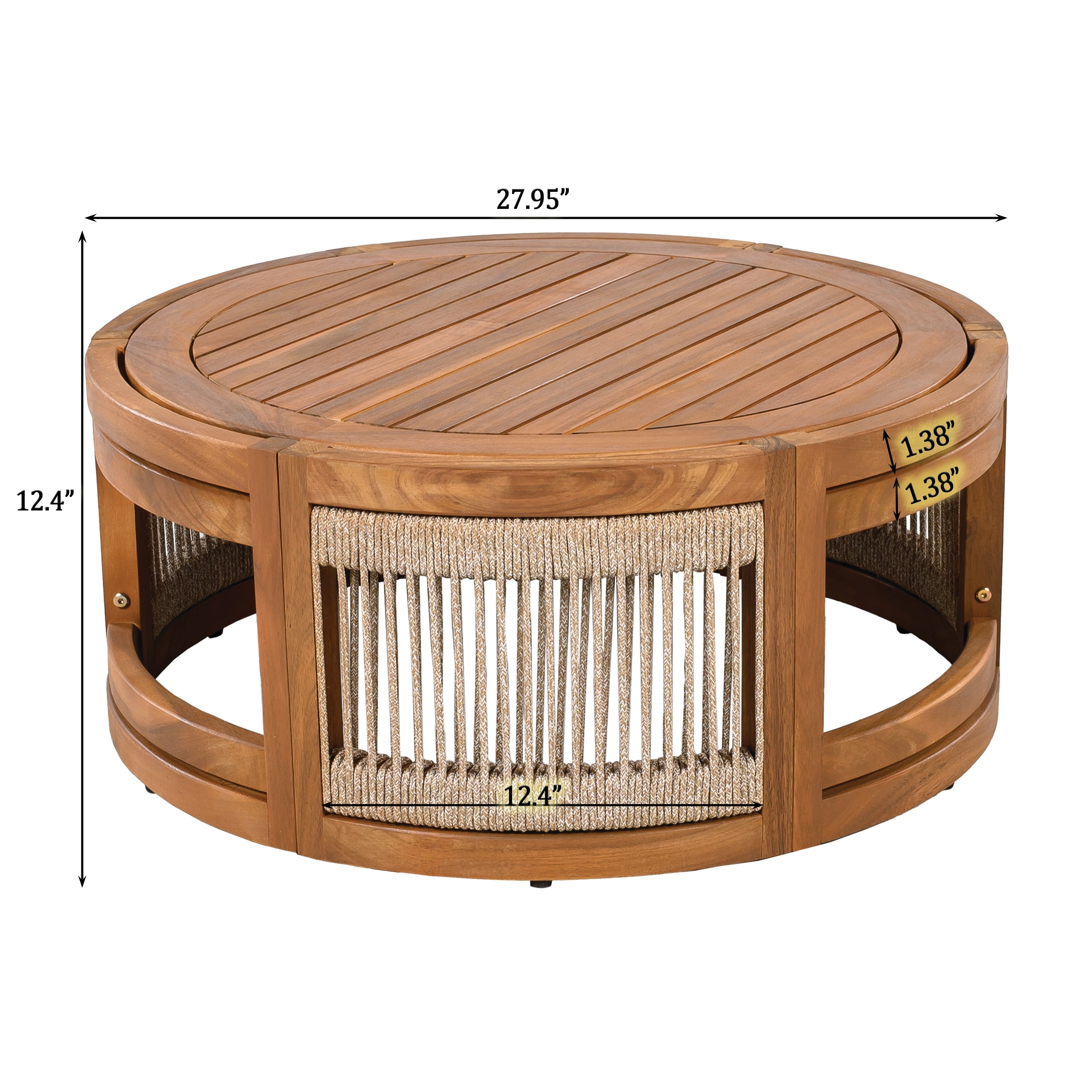 Christopher Knight Home - Ensemble de conversation d'extérieur Sophia 4 pièces en bois d'acacia