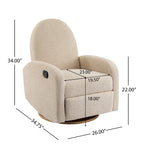 Fauteuil inclinable pivotant et coulissant Boucle 360 ​​de Christopher Knight Home