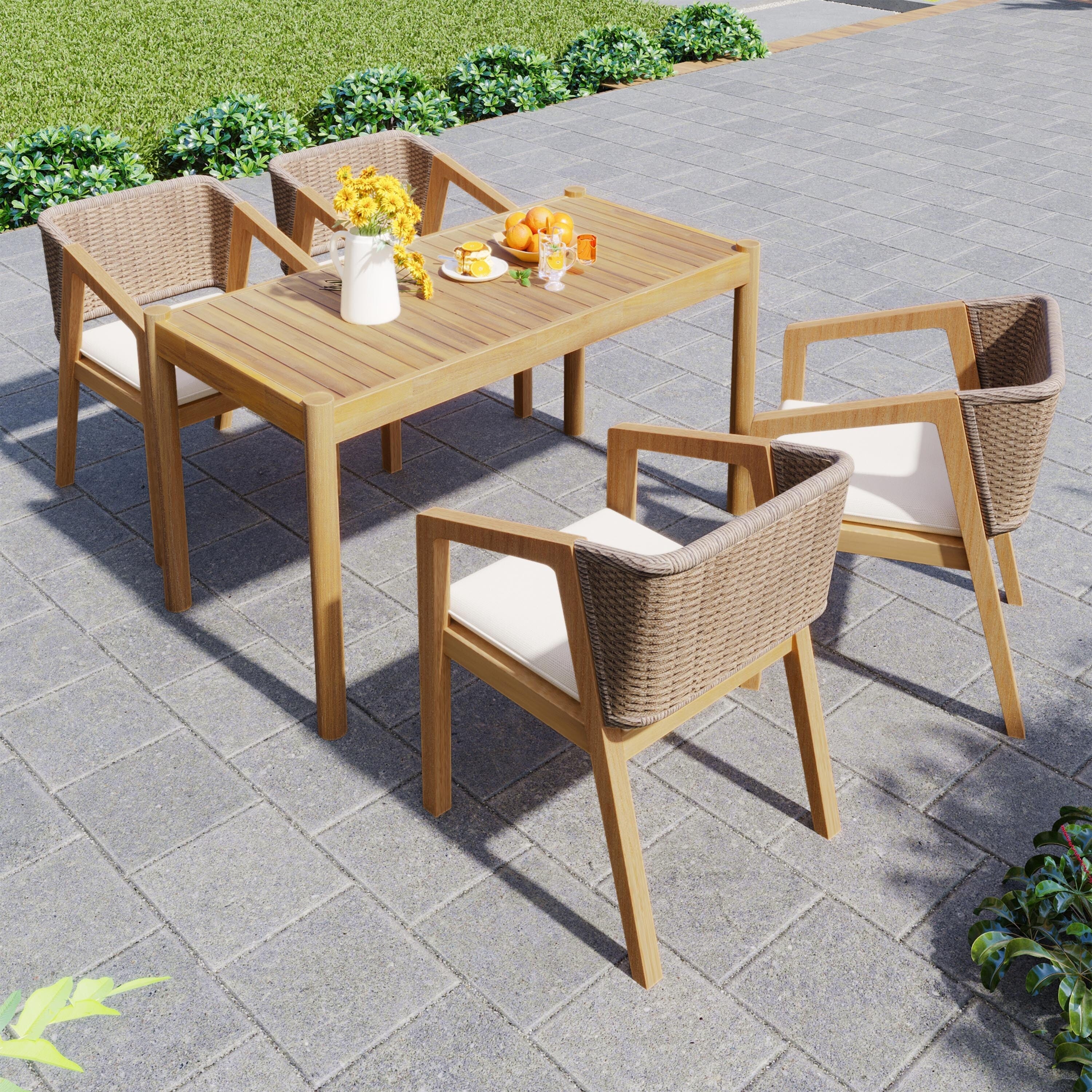 Ensemble de salle à manger de patio 5 pièces Christopher Knight Home