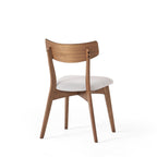 Chaises de salle à manger Chazz en bois d'hévéa rembourrées, style milieu de siècle (lot de 2/4) par Christopher Knight Home