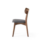 Chaises de salle à manger Chazz en bois d'hévéa rembourrées, style milieu de siècle (lot de 2/4) par Christopher Knight Home