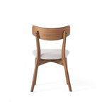 Chaises de salle à manger Chazz en bois d'hévéa rembourrées, style milieu de siècle (lot de 2/4) par Christopher Knight Home