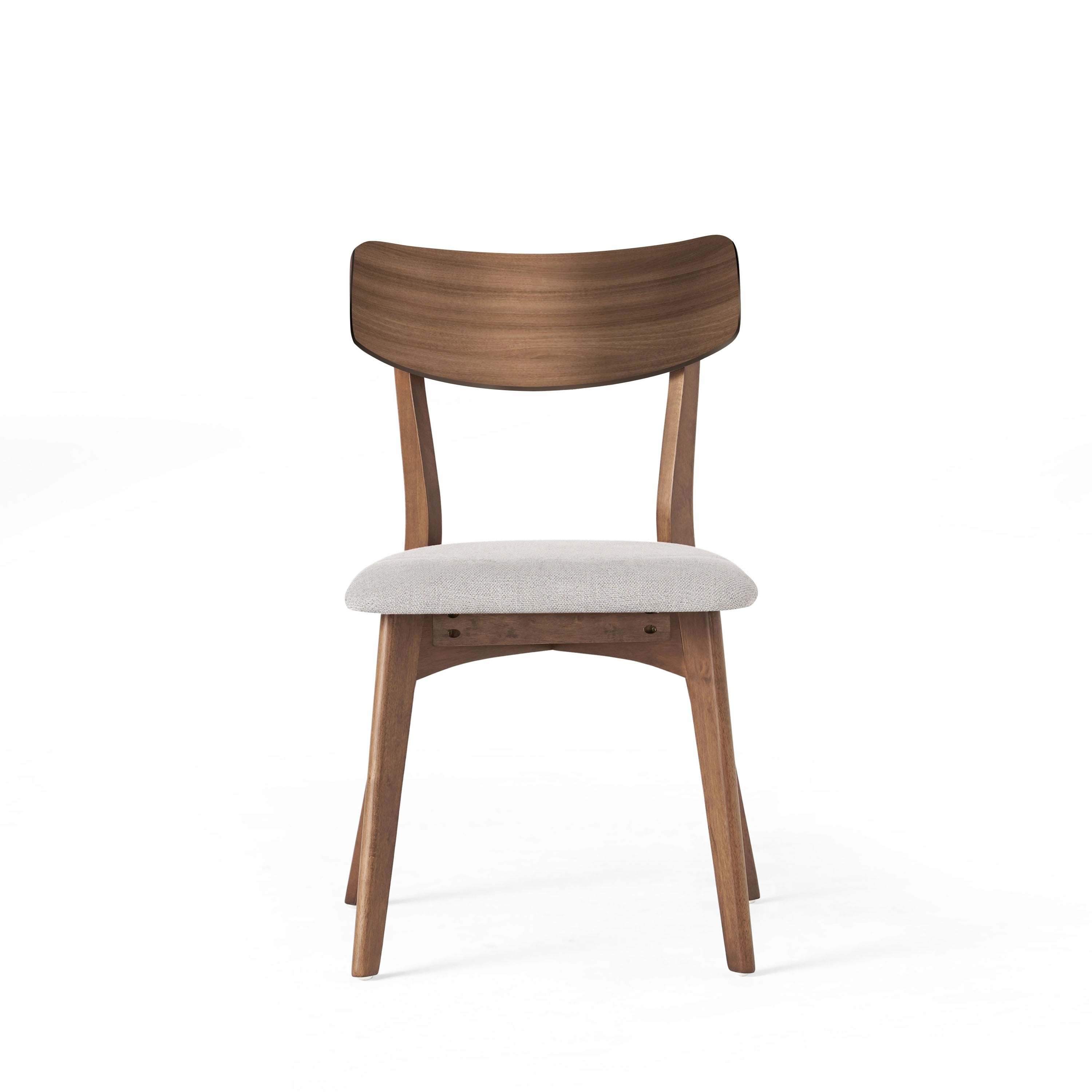 Chaises de salle à manger Chazz en bois d'hévéa rembourrées, style milieu de siècle (lot de 2/4) par Christopher Knight Home