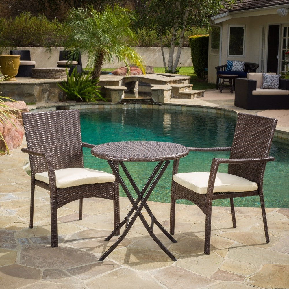 Ensemble bistrot 3 pièces en osier Elba par Christopher Knight Home
