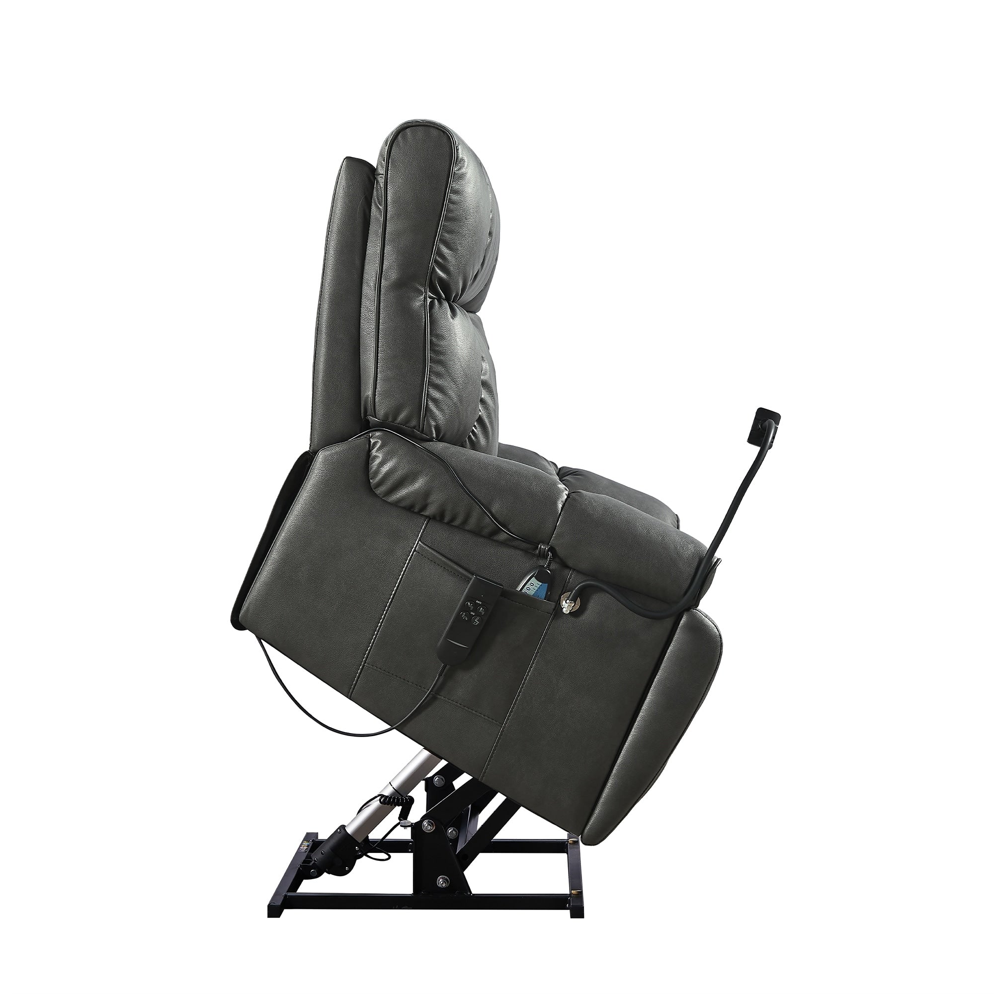 Fauteuil inclinable de massage électrique Christopher Knight Home Motors avec support pour téléphone
