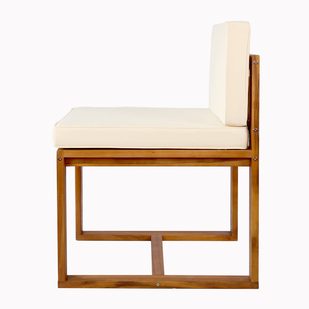 Ensemble de salle à manger d'extérieur 5 pièces en bois d'acacia rustique Christopher Knight Home