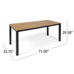 Ensemble de salle à manger d'extérieur 5 pièces en bois d'acacia rustique Christopher Knight Home