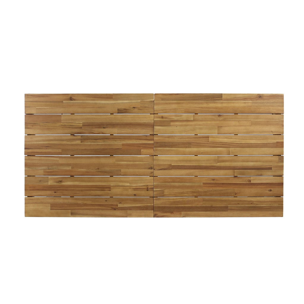 Ensemble de salle à manger d'extérieur 5 pièces en bois d'acacia rustique Christopher Knight Home