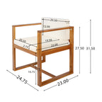 Ensemble de salle à manger d'extérieur 5 pièces en bois d'acacia rustique Christopher Knight Home
