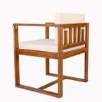 Ensemble de salle à manger d'extérieur 5 pièces en bois d'acacia rustique Christopher Knight Home