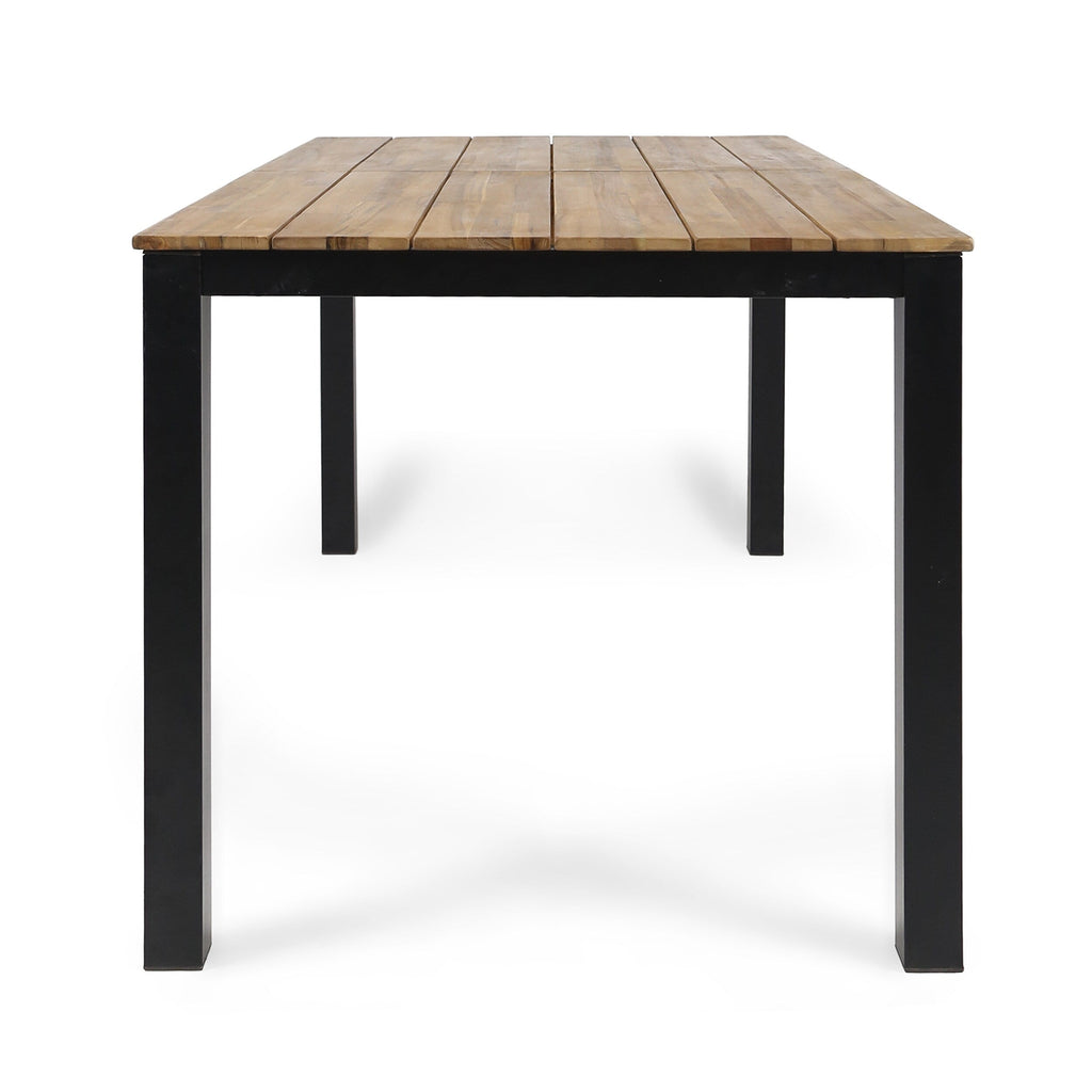 Ensemble de salle à manger d'extérieur 5 pièces en bois d'acacia rustique Christopher Knight Home