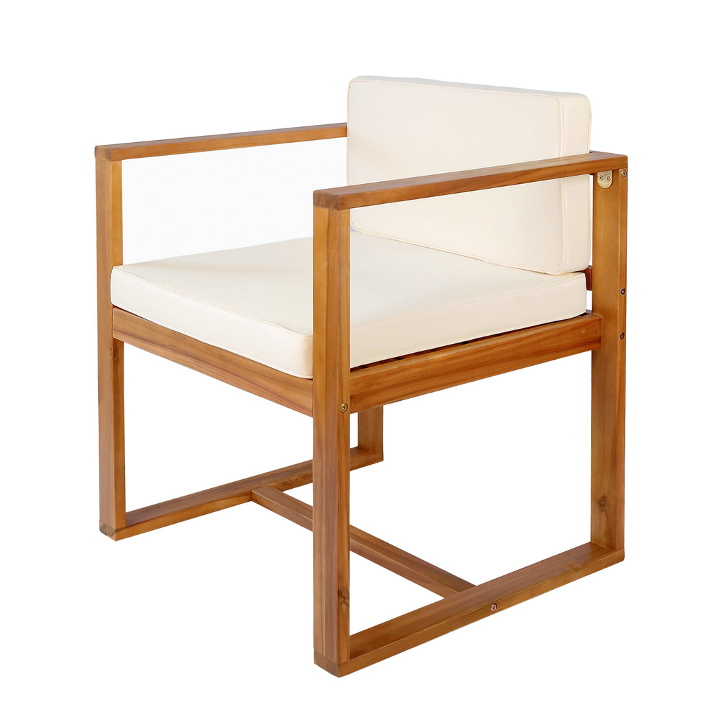 Ensemble de salle à manger d'extérieur 5 pièces en bois d'acacia rustique Christopher Knight Home