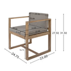 Ensemble de salle à manger d'extérieur 5 pièces en bois d'acacia rustique Christopher Knight Home